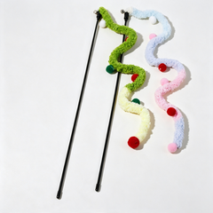 Twist Plush Caterpillar Cat Wand Toy