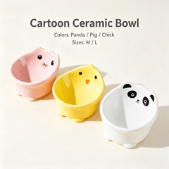 Cute Cartoon Animal Ceramic Cat Bowl