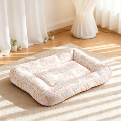 Cute Cartoon Horse Print Pet Bolster Bed