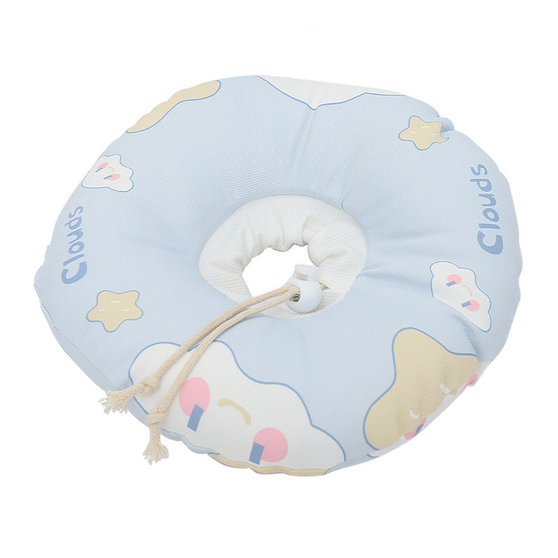 Cute Cloud Print Soft Cat Recovery Cone