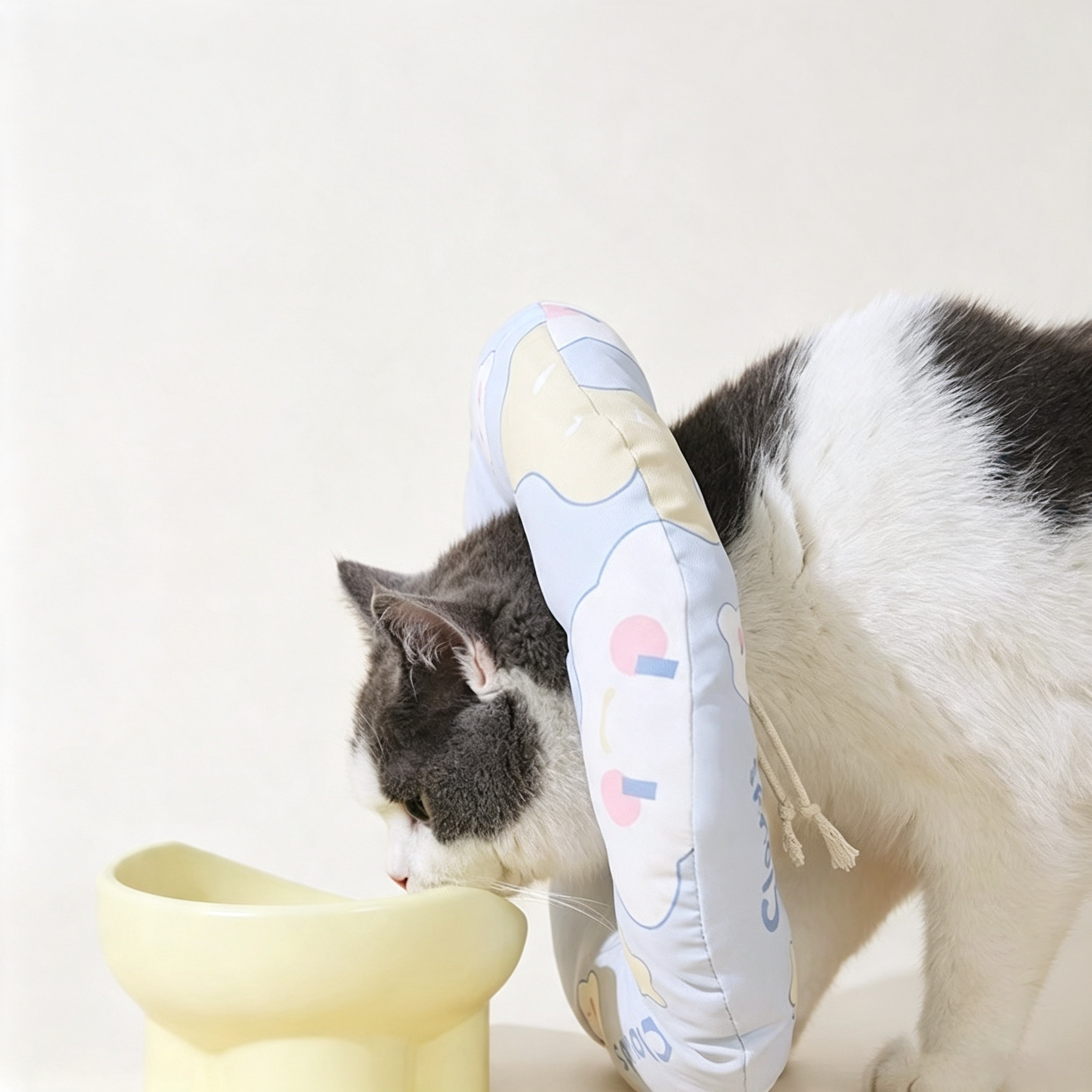 Cute Cloud Print Soft Cat Recovery Cone