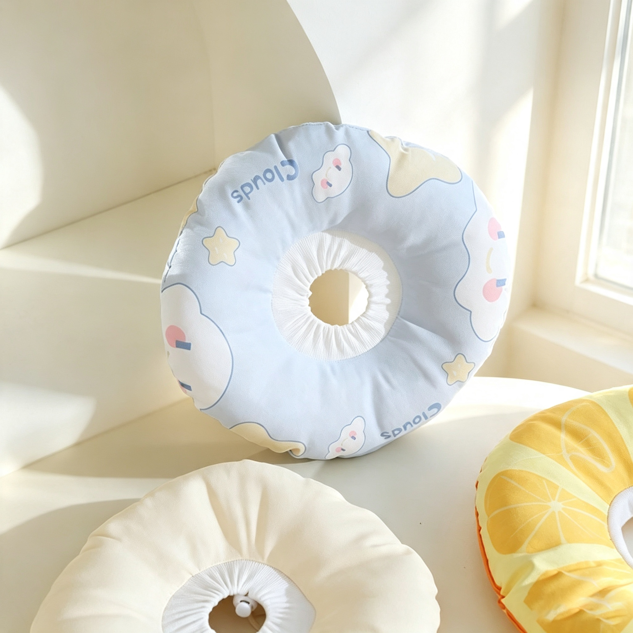 Cute Cloud Print Soft Cat Recovery Cone