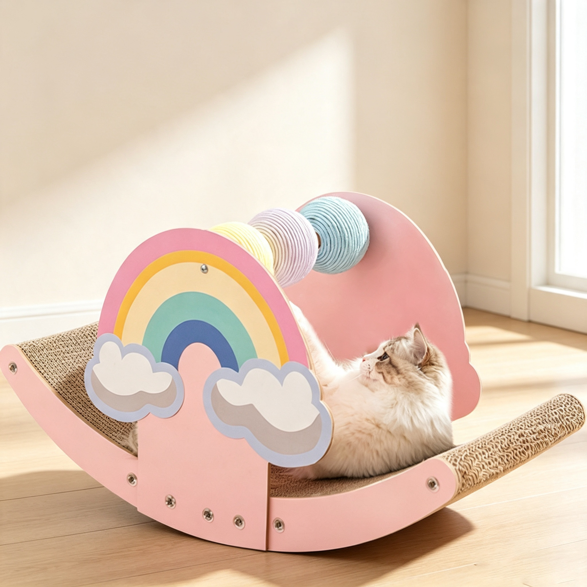 Rainbow Multifunctional Cat Scratcher Bed