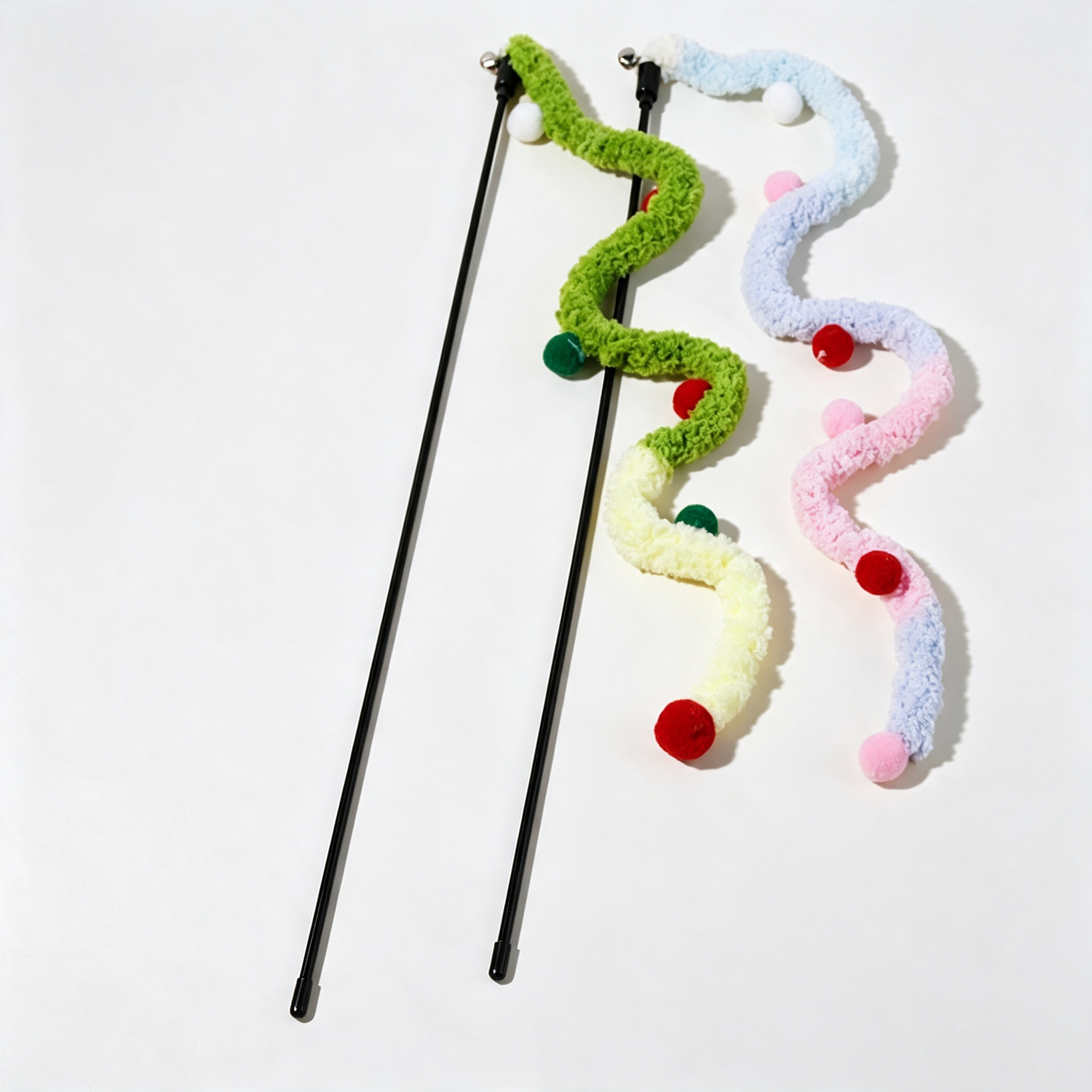 Twist Plush Caterpillar Cat Wand Toy
