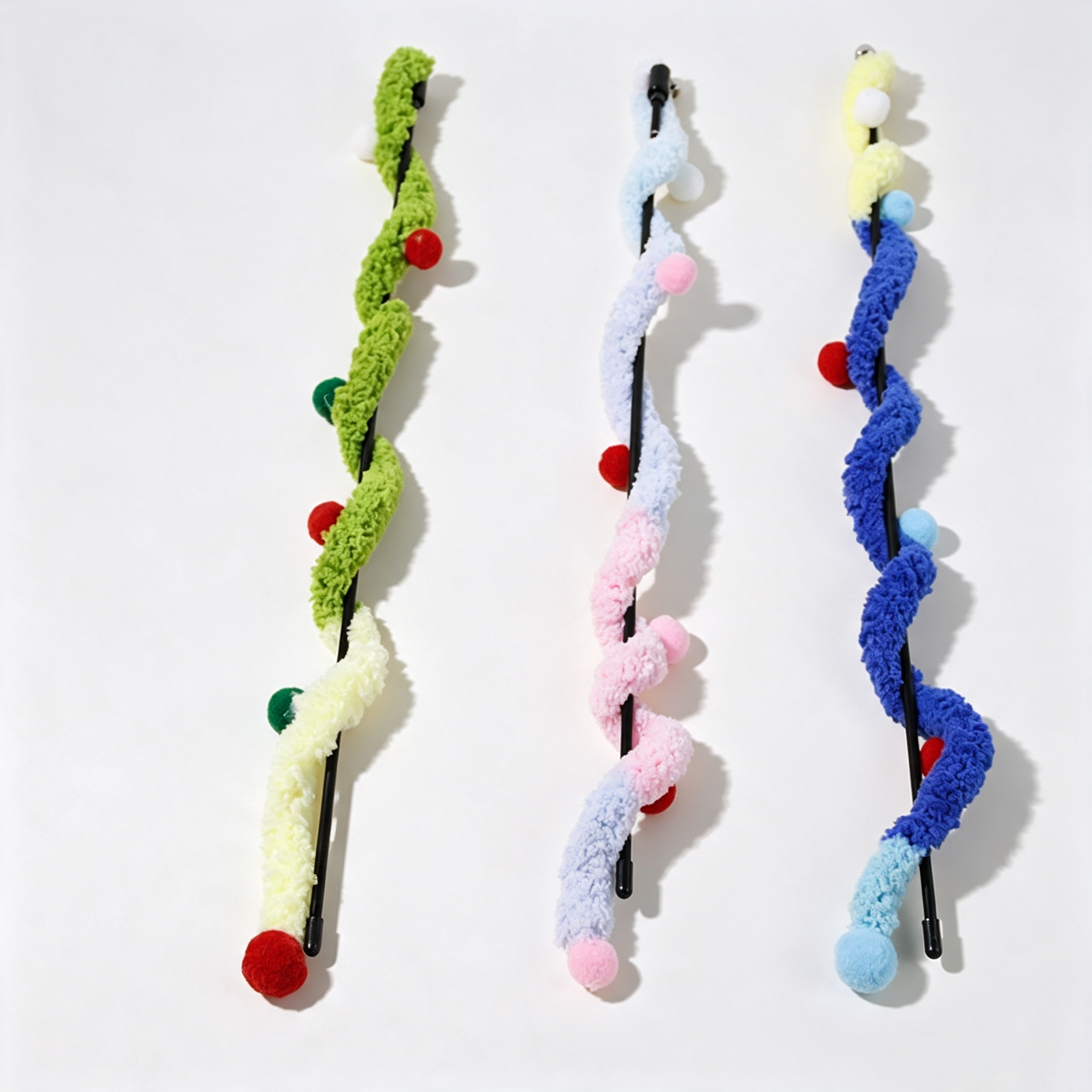Twist Plush Caterpillar Cat Wand Toy